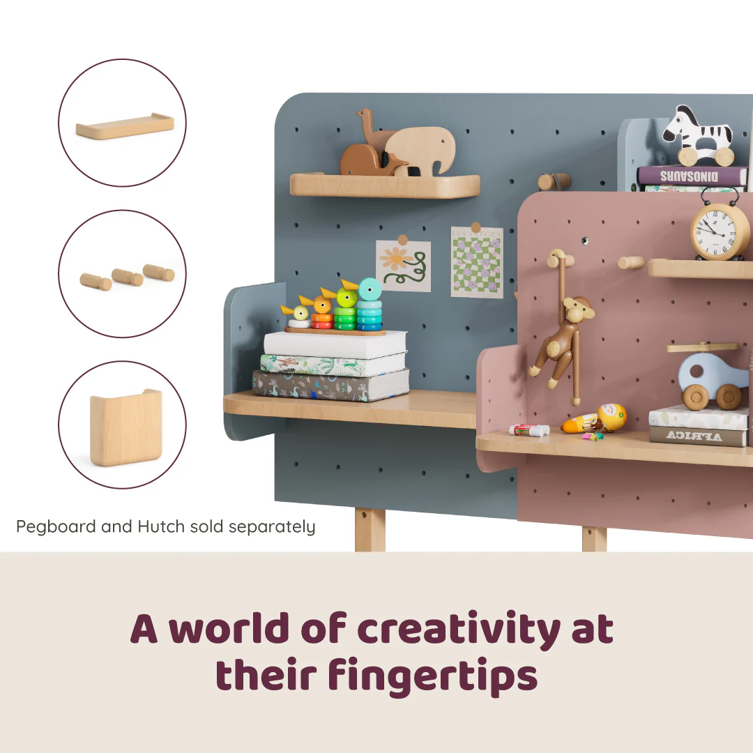Ergonomic Desk with Pegboard Bookshelf Bundle - Image 5