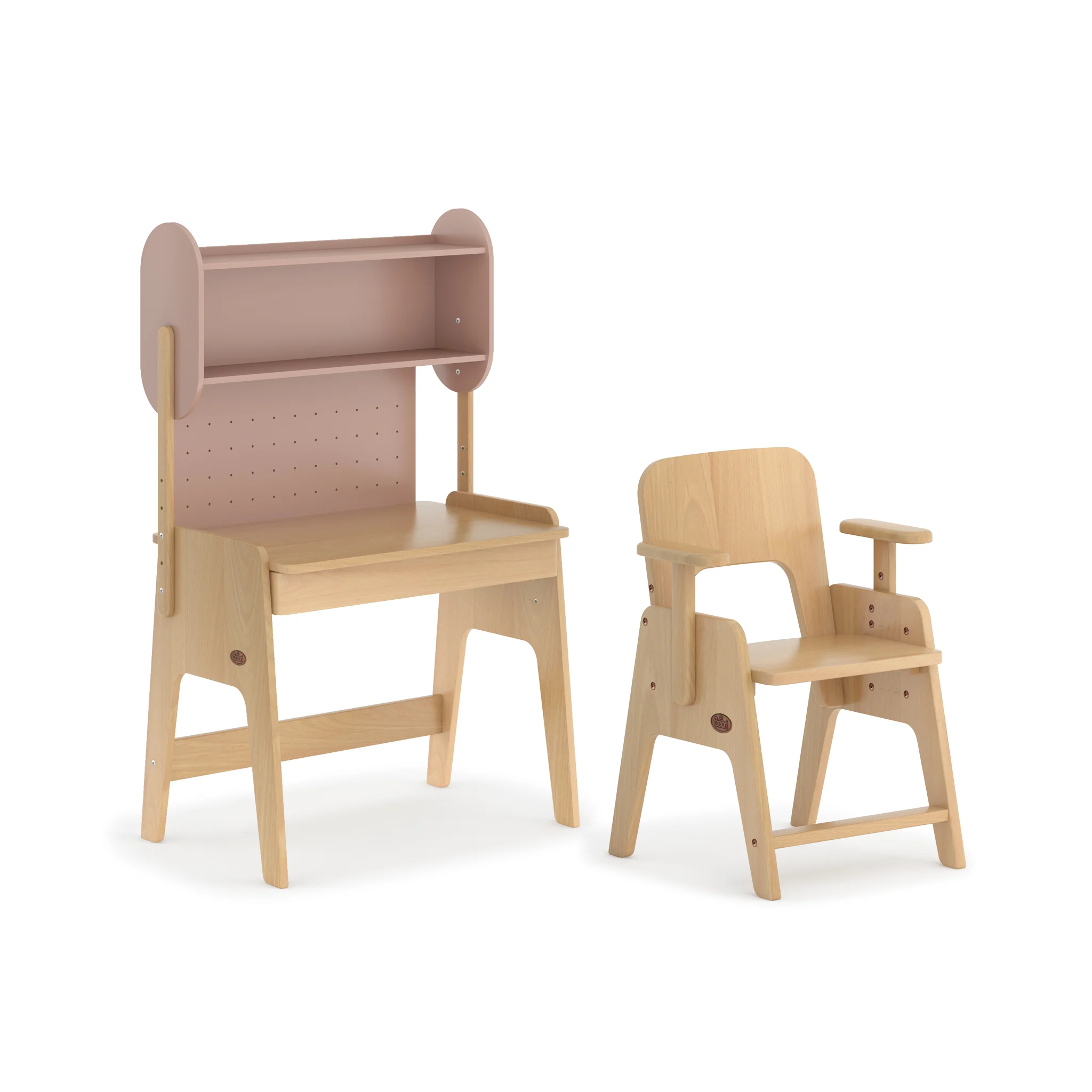 Euler Desk with Pegboard Hutch, Study Chair - Image 12