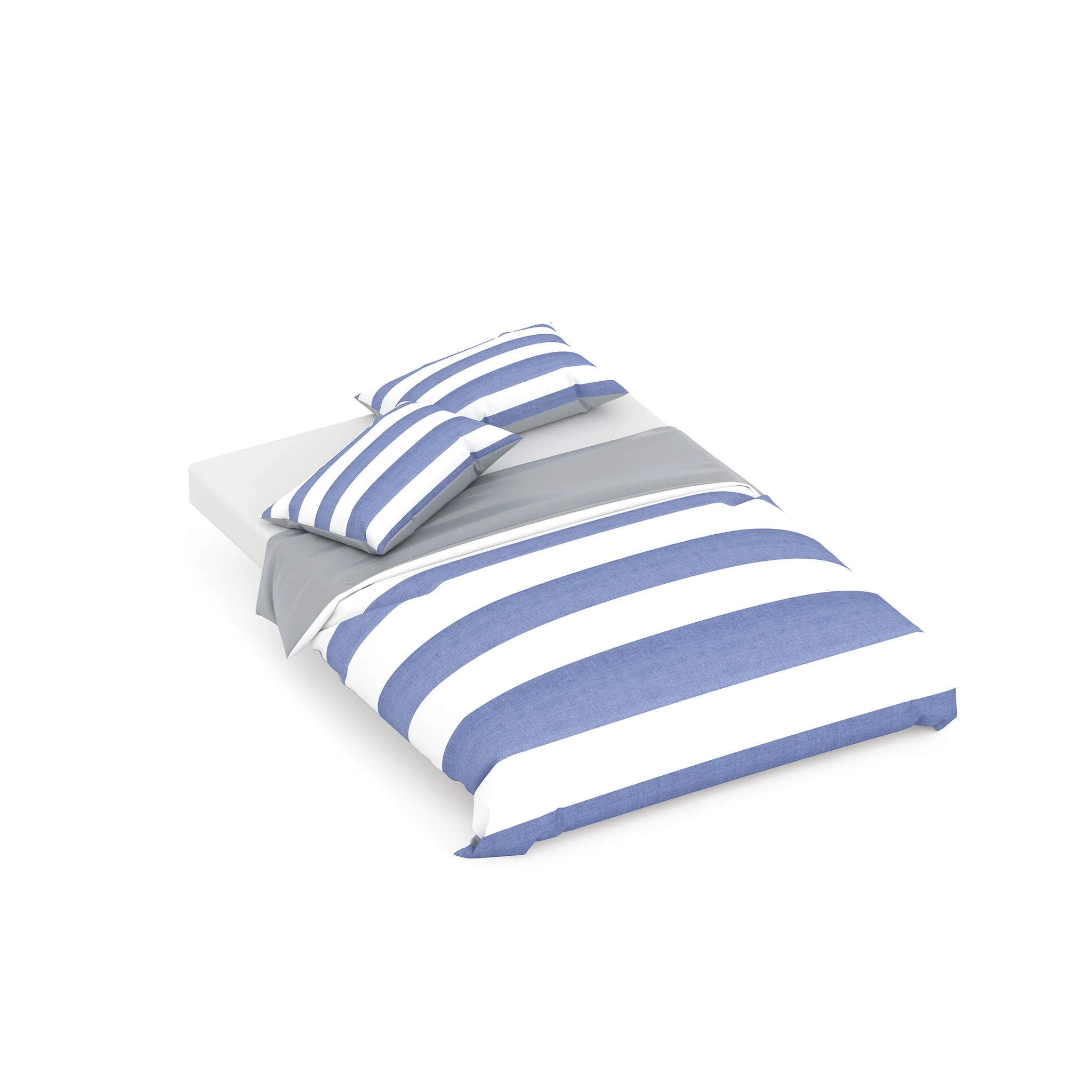 Blue Stripe Double Quilt Cover Set - Image 6