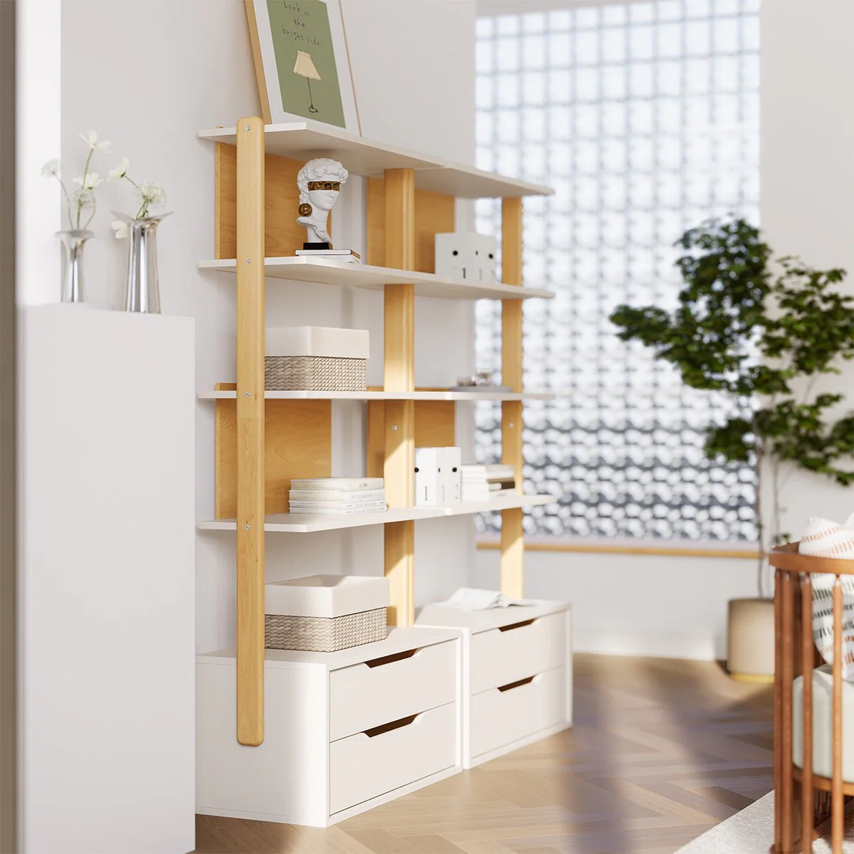 Modular 2 Drawer Bookshelf - Image 6