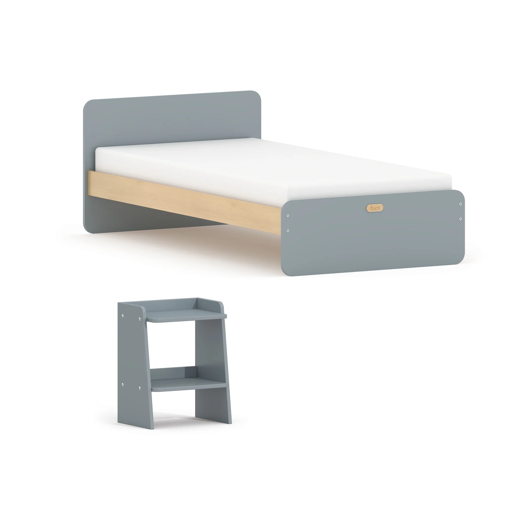 Neat Single Bed with Mattress and Bedside Table Bundle - Image 5