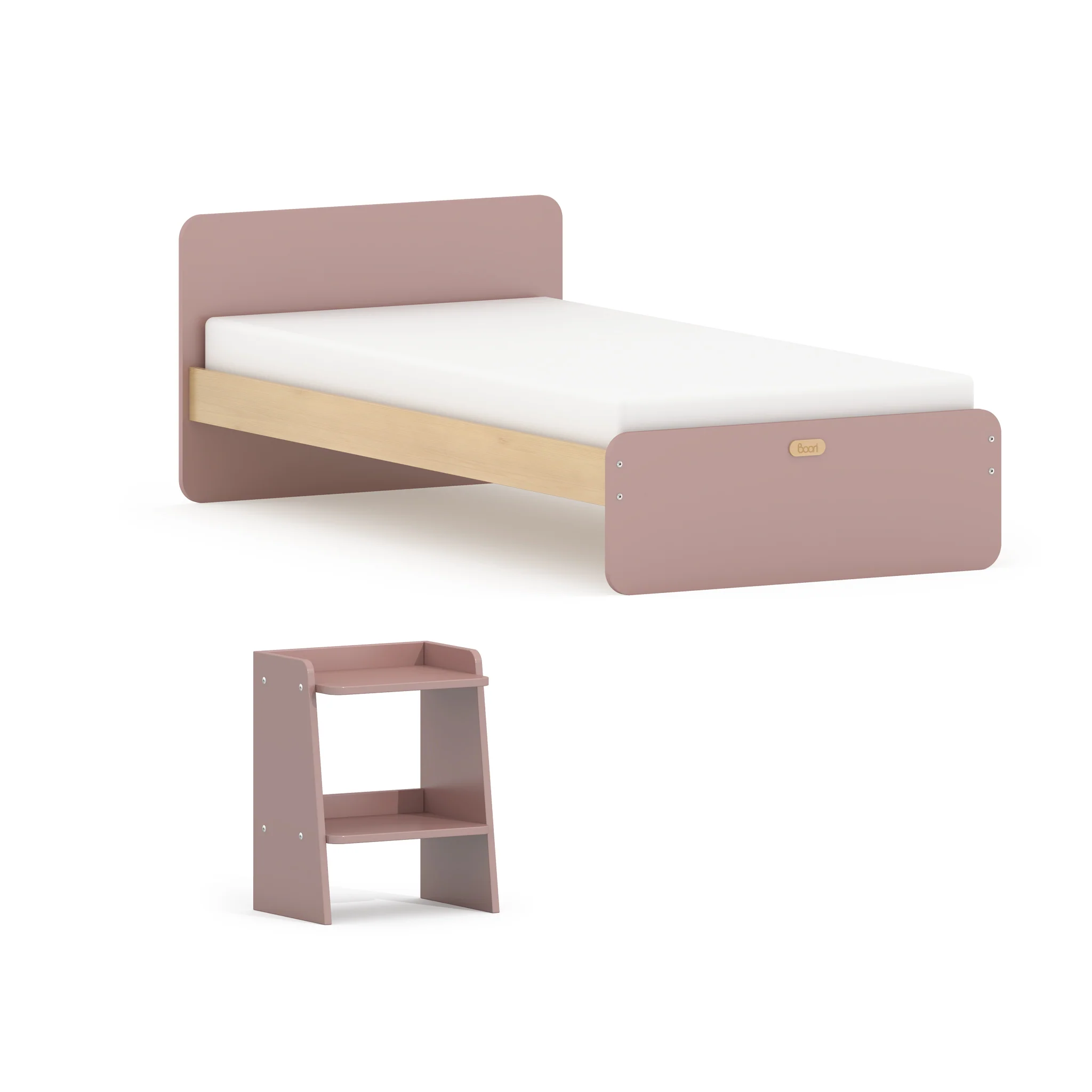 Neat Single Bed with Mattress and Bedside Table Bundle - Image 6