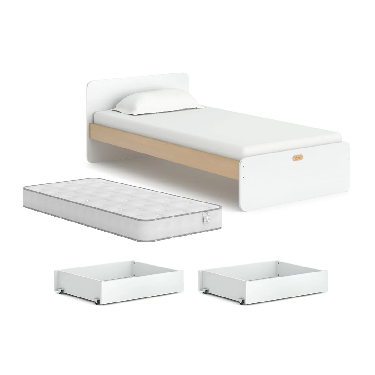Neat Single Bed with Mattress and Under Bed Storage Bundle - Image 6