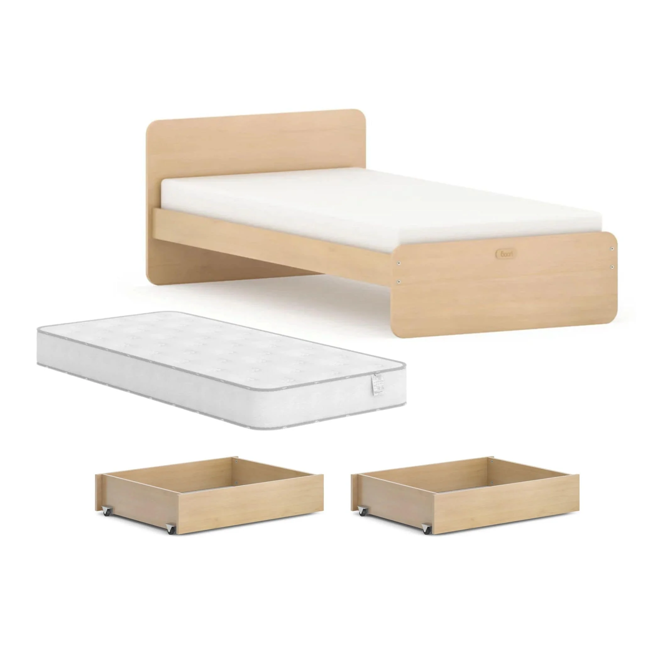 Neat Single Bed with Mattress and Under Bed Storage Bundle - Image 7
