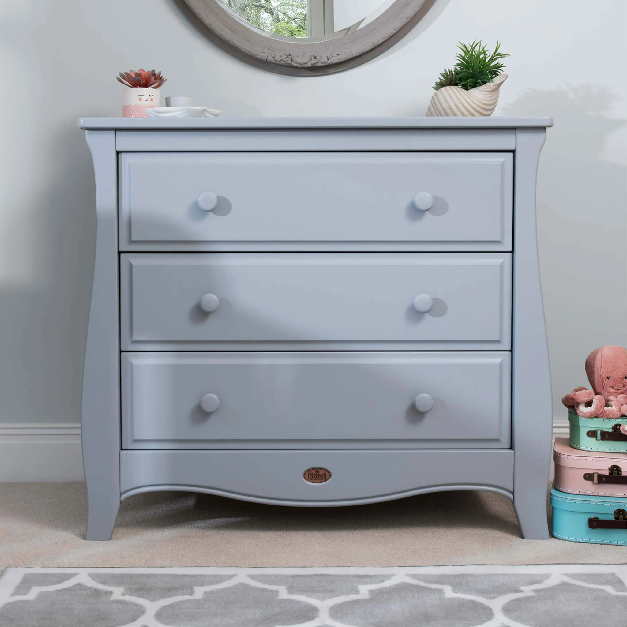 Sleigh 3 Drawer Chest (Smart Assembly) Pebble - Image 3
