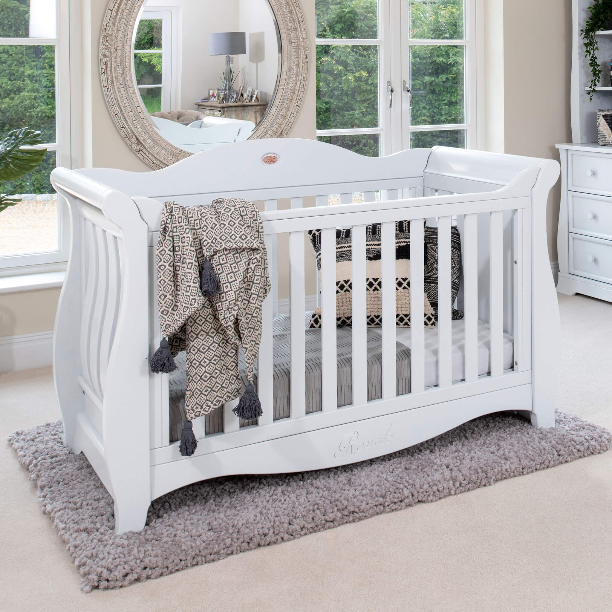 Sleigh Royale Cot Bed with Mattress Bundle - Image 3