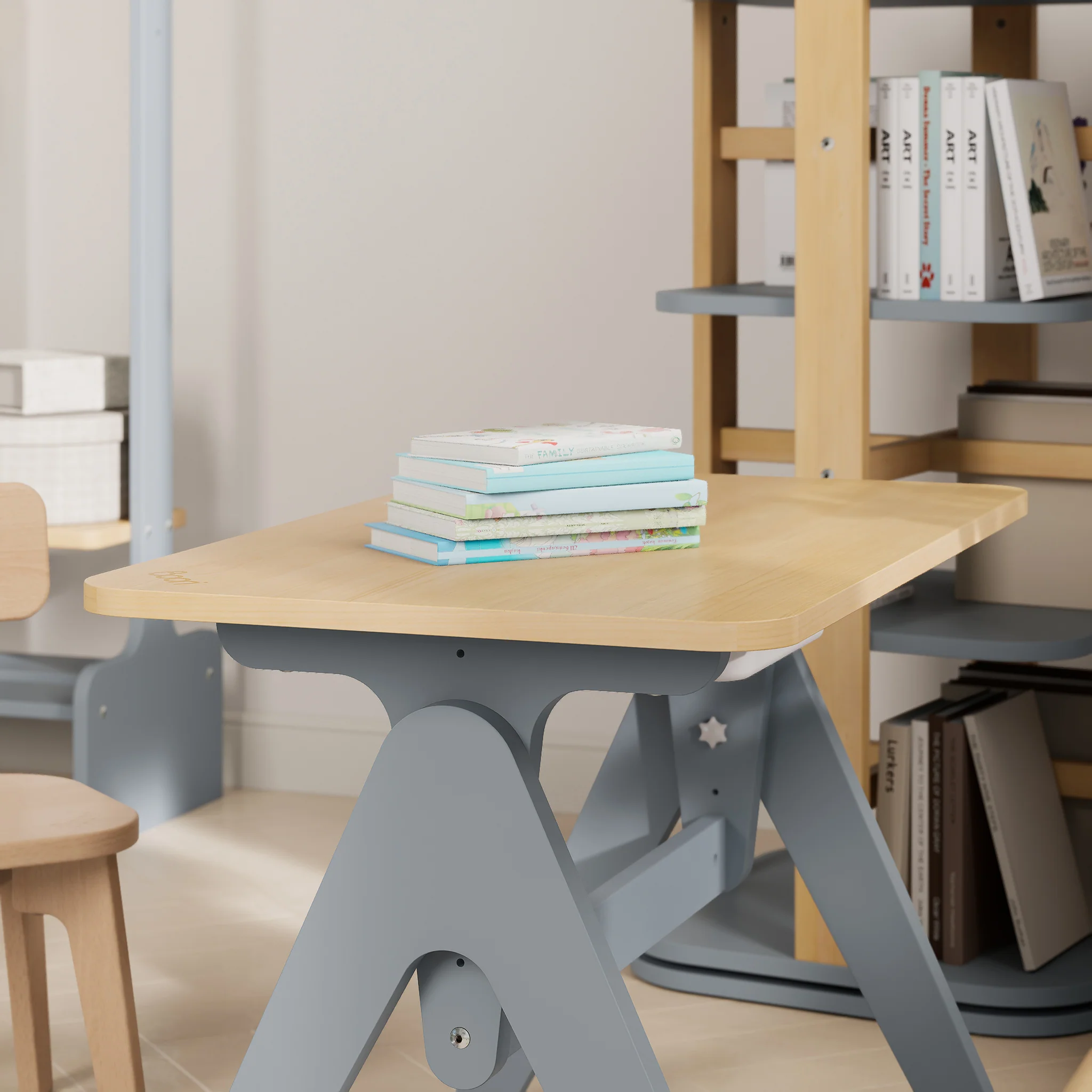 Tidy Learning Table with 2 Chairs and Bookshelf Bundle - Image 12