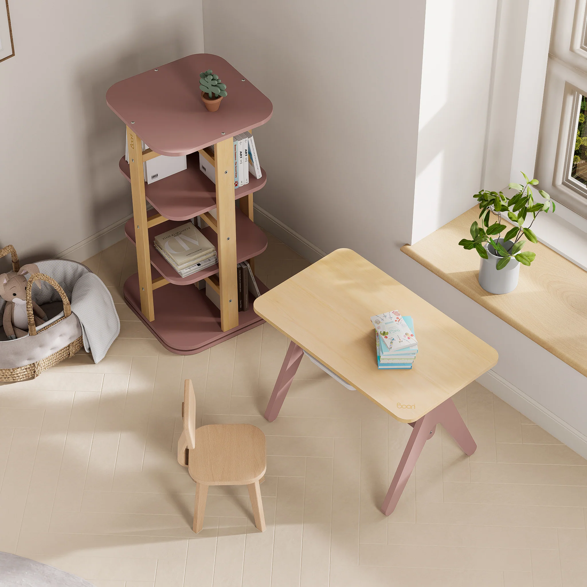 Tidy Learning Table with 2 Chairs and Bookshelf Bundle - Image 16