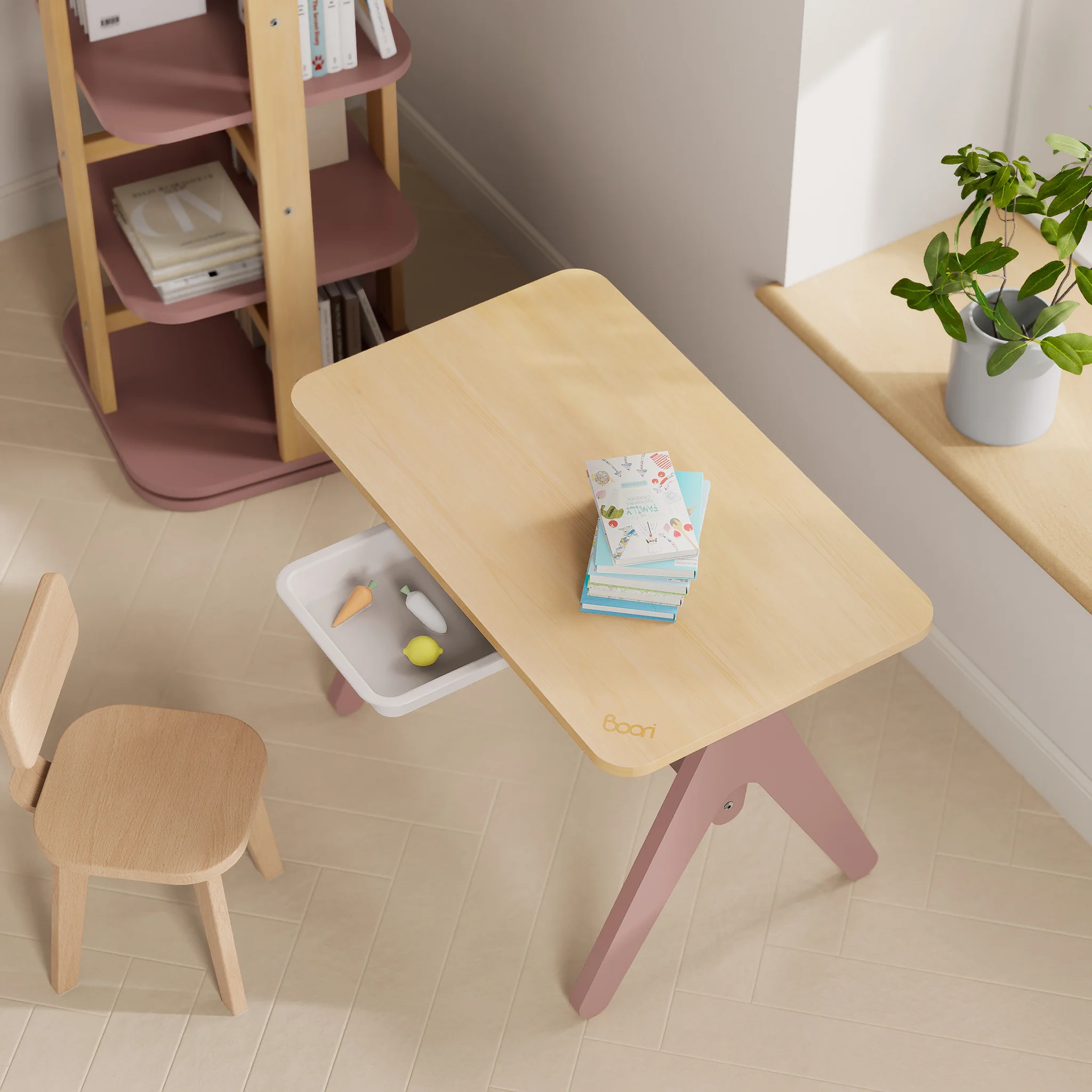 Tidy Learning Table with 2 Chairs and Bookshelf Bundle - Image 19