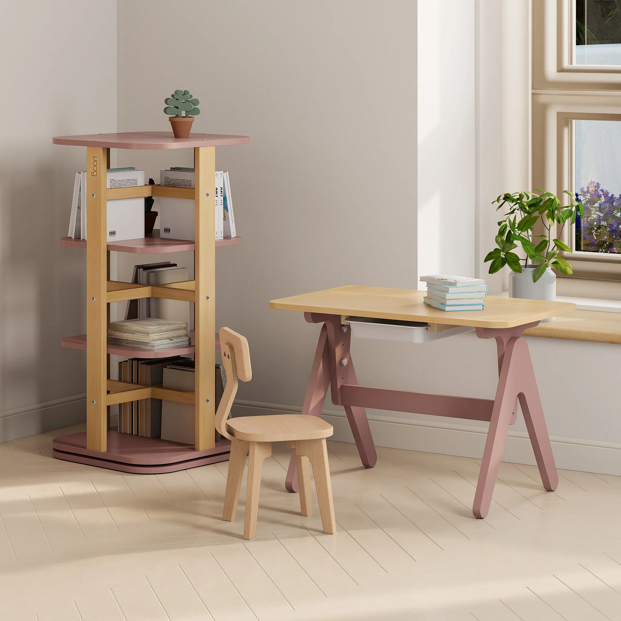 Tidy Learning Table with 2 Chairs and Bookshelf Bundle - Image 21