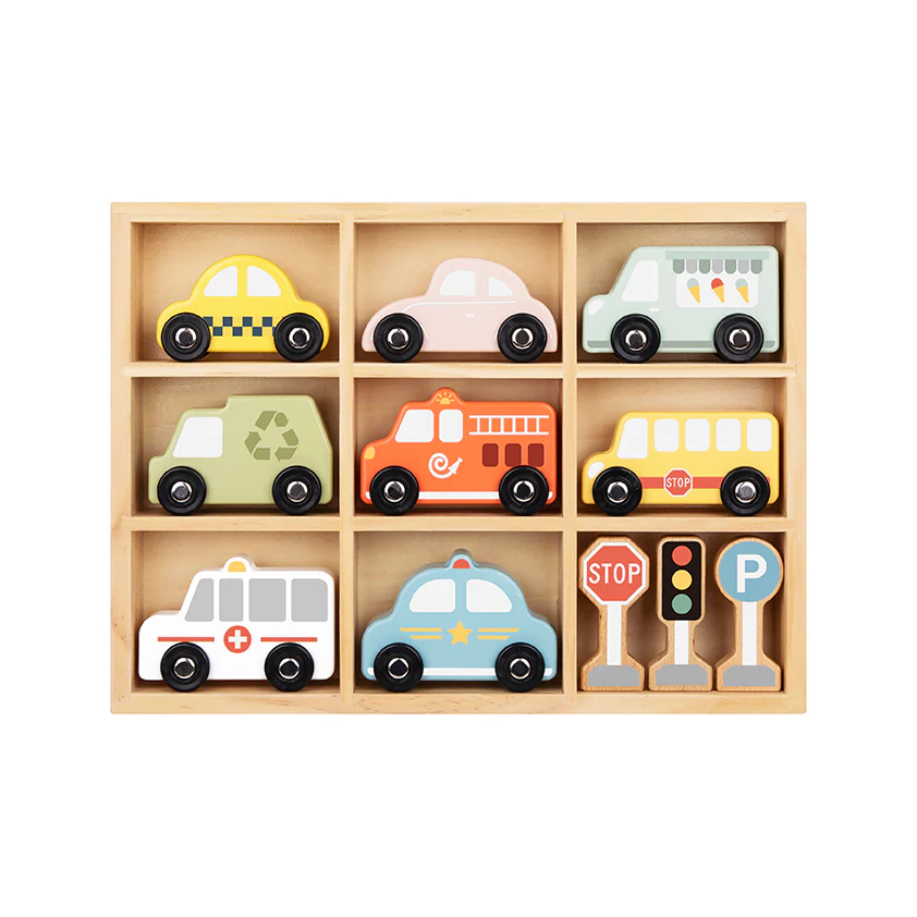 Transportation & Street Sign Set Wooden Toys - Image 3